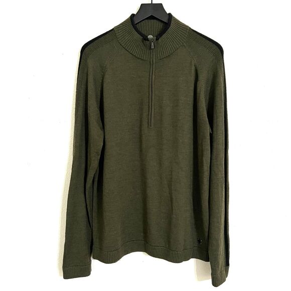 Smartwool Mens Quarterzip Sweater Size XL Green - Picture 1 of 10